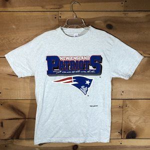 Vintage New England Patroits Logo 7 1995 T-Shirt Mens Size Large Sort Sleeve